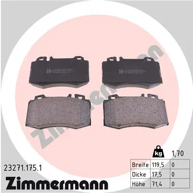 Brake Pad Set, disc brake 23271.175.1