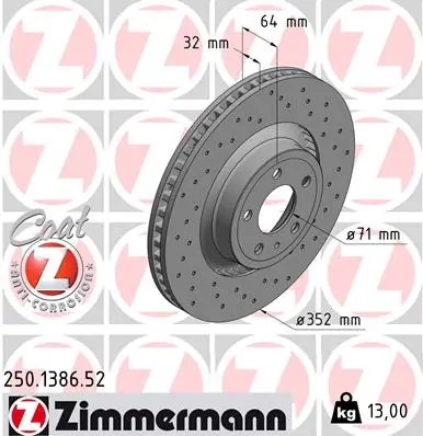 Brake Disc SPORT BRAKE DISC Z 250.1386.52