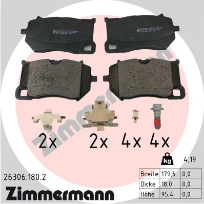Brake Pad Set, disc brake 26306.180.2