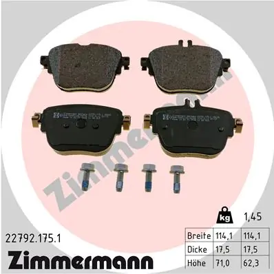 Brake Pad Set, disc brake 22792.175.1
