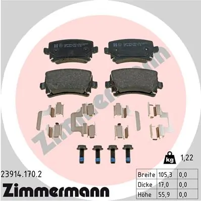 Brake Pad Set, disc brake 23914.170.2
