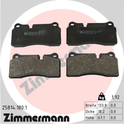 Brake Pad Set, disc brake 25814.180.1