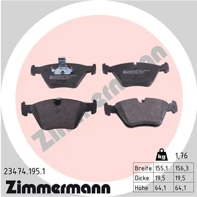 Brake Pad Set, disc brake 23474.195.1