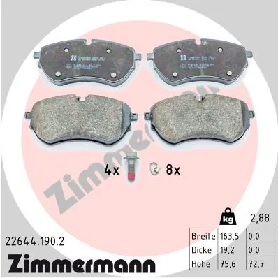 Brake Pad Set, disc brake 22644.190.2