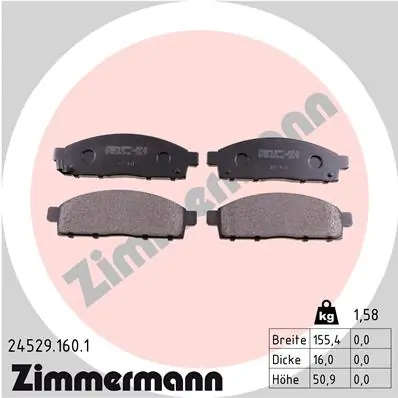 Brake Pad Set, disc brake 24529.160.1