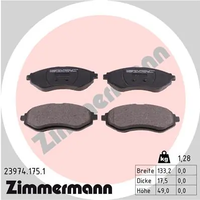 Brake Pad Set, disc brake 23974.175.1