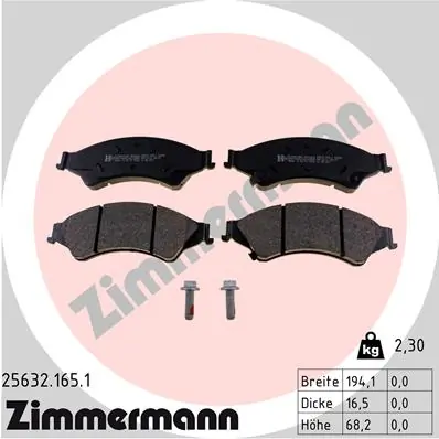 Brake Pad Set, disc brake 25632.165.1