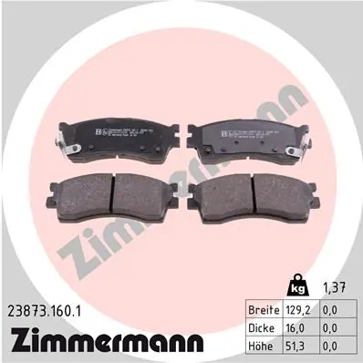 Brake Pad Set, disc brake 23873.160.1