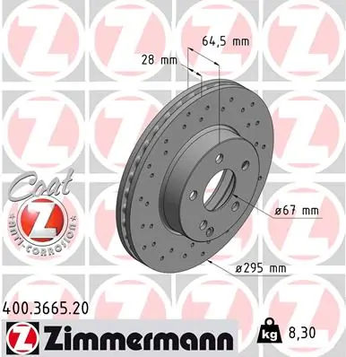 Brake Disc COAT Z 400.3665.20