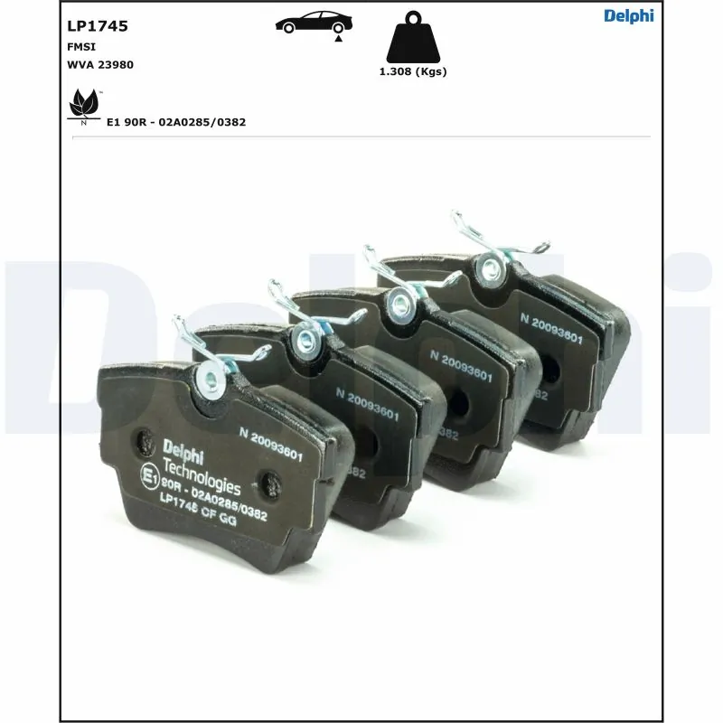 Brake Pad Set, disc brake LP1745