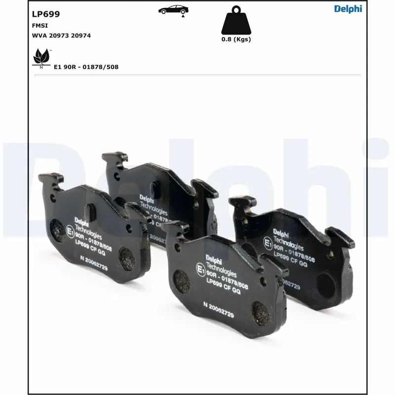 Brake Pad Set, disc brake LP699