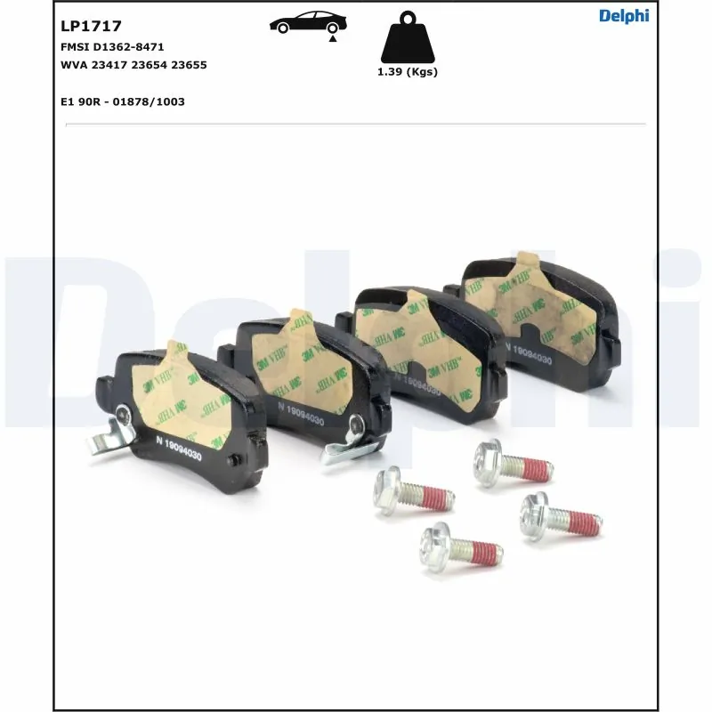 Brake Pad Set, disc brake LP1717