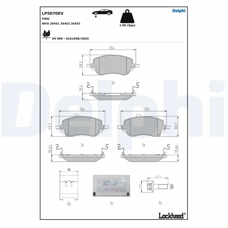 Brake Pad Set, disc brake LP5070EV