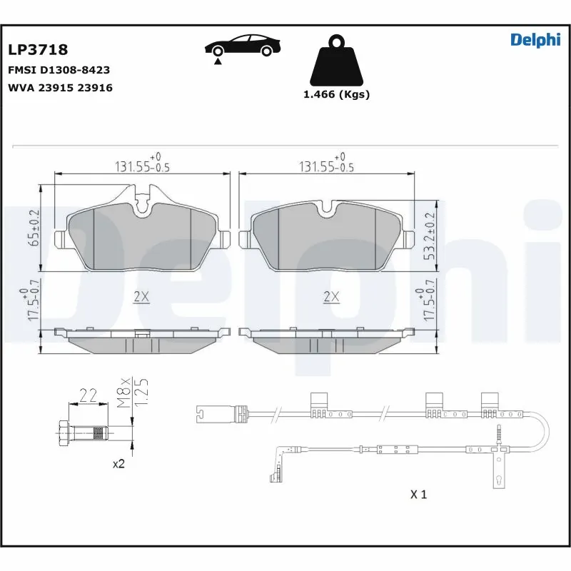 Brake Pad Set, disc brake LP3718