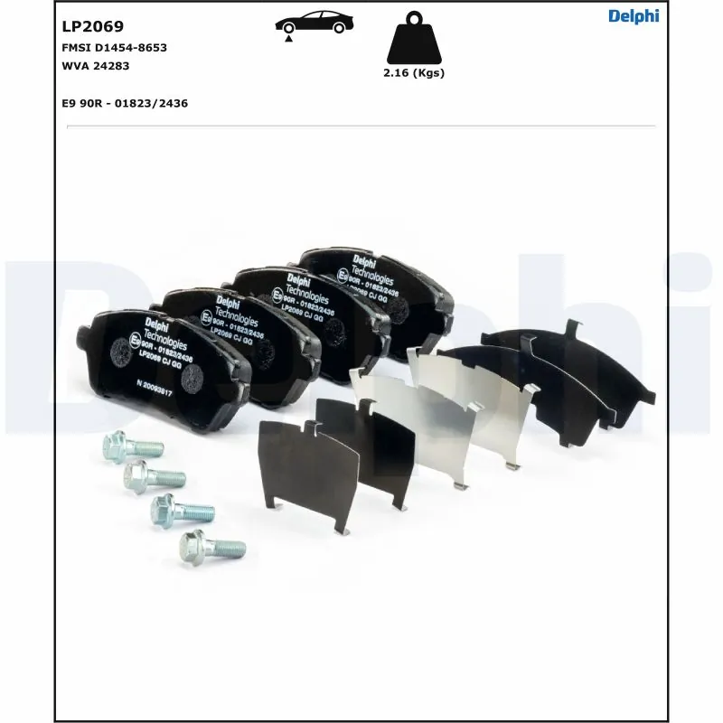 Brake Pad Set, disc brake LP2069