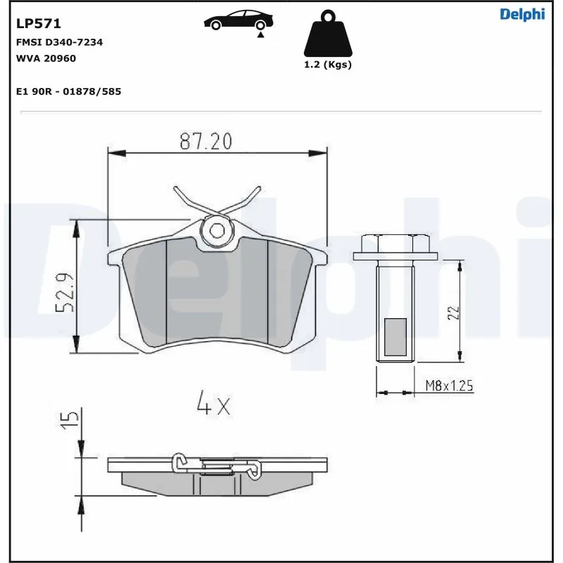 Brake Pad Set, disc brake LP571