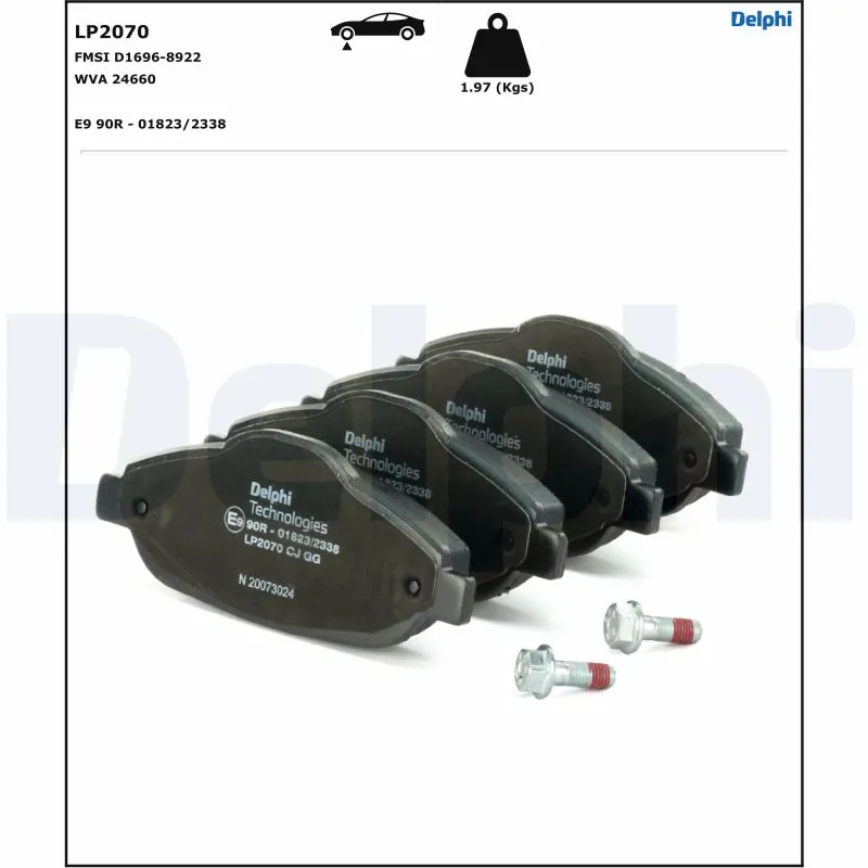 Brake Pad Set, disc brake LP2070
