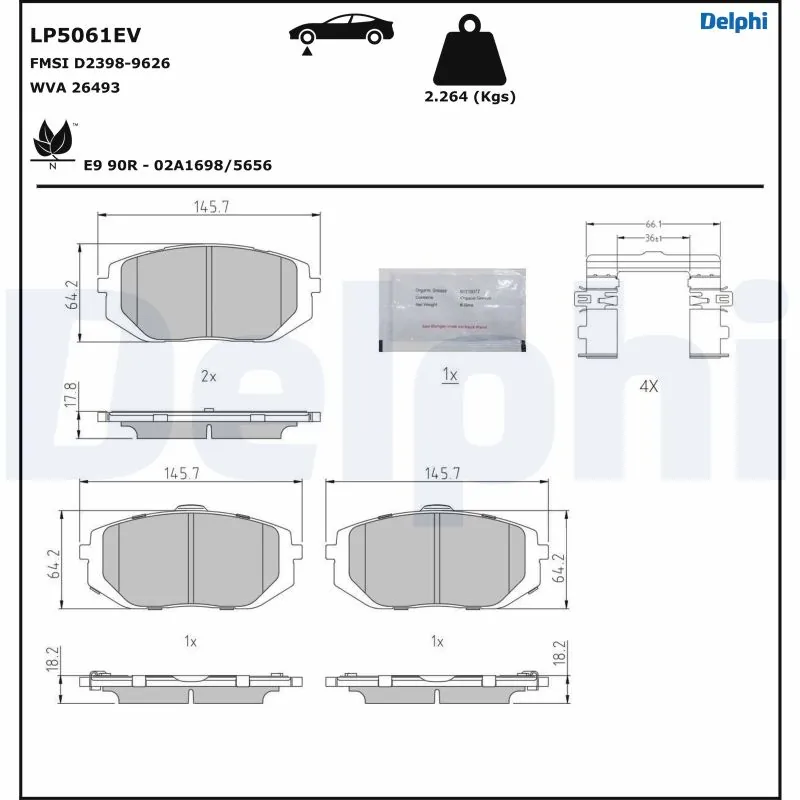 Brake Pad Set, disc brake LP5061EV