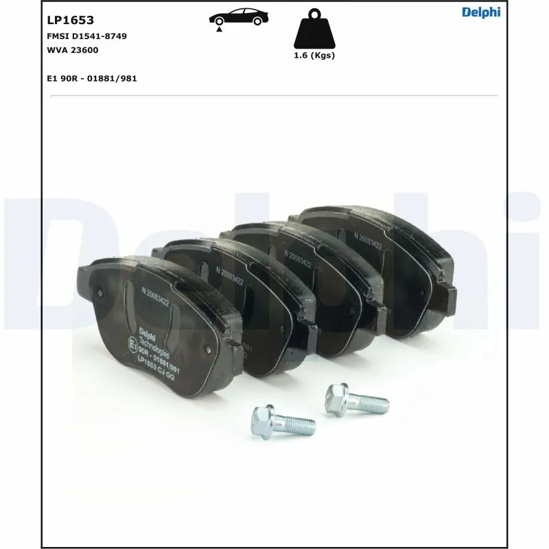 Brake Pad Set, disc brake LP1653