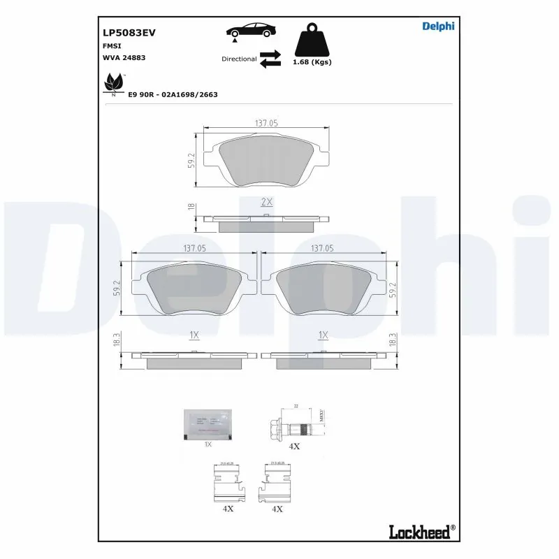 Brake Pad Set, disc brake LP5083EV