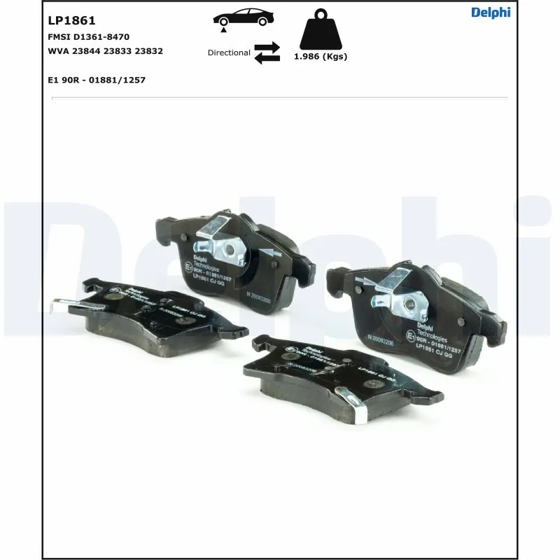 Brake Pad Set, disc brake LP1861
