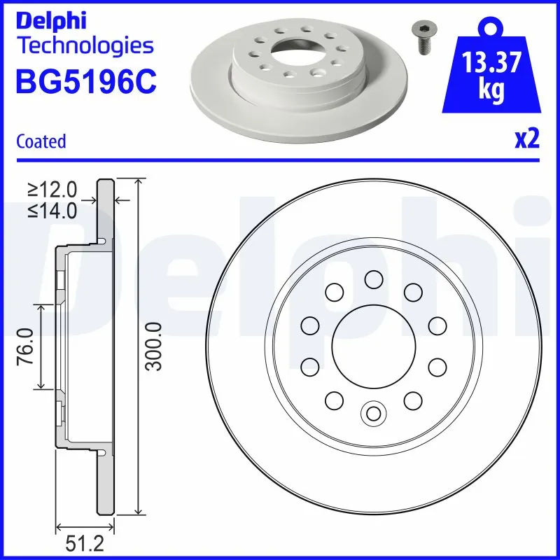 Brake Disc BG5196C