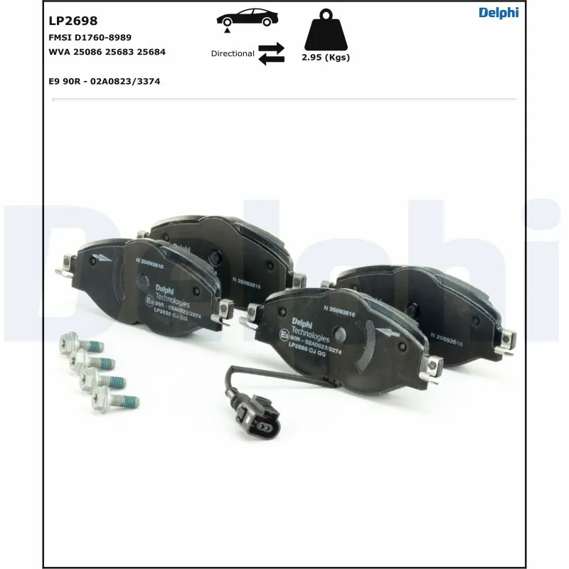 Brake Pad Set, disc brake LP2698