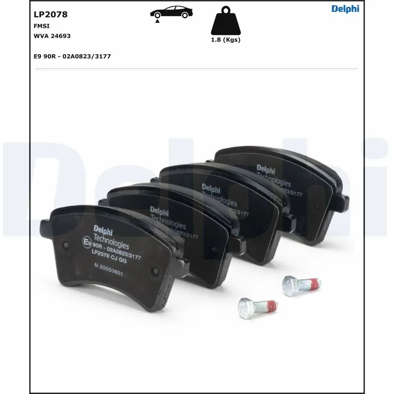 Brake Pad Set, disc brake LP2078