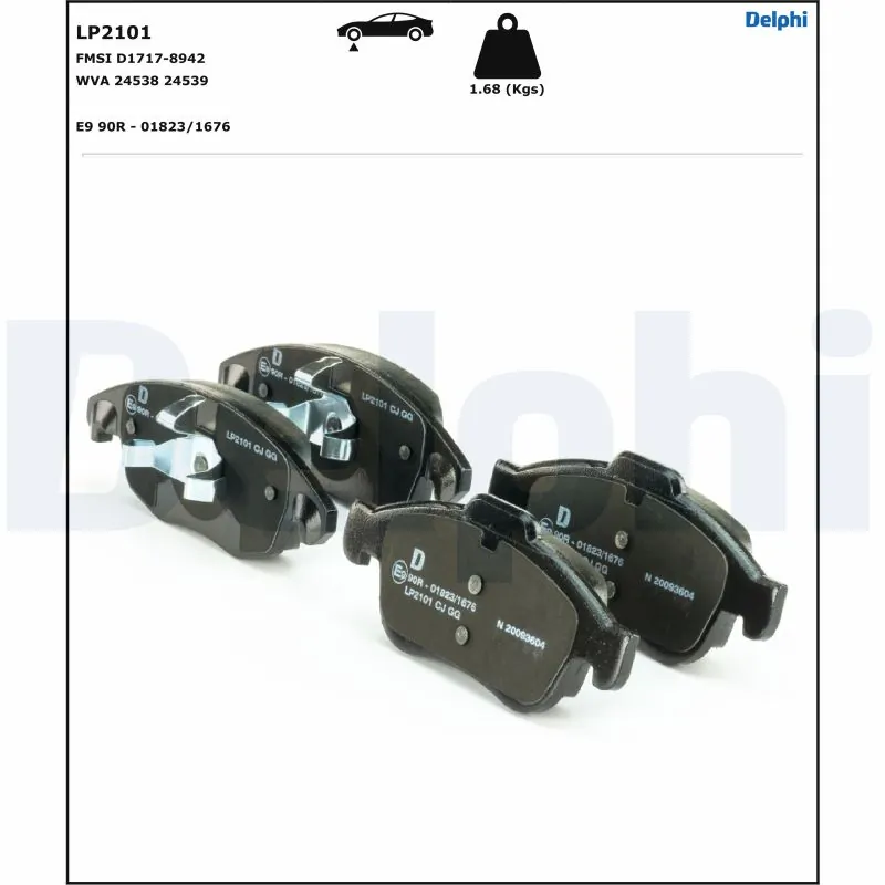 Brake Pad Set, disc brake LP2101
