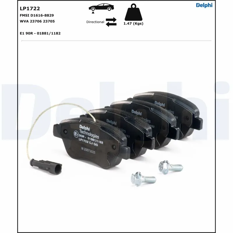 Brake Pad Set, disc brake LP1722