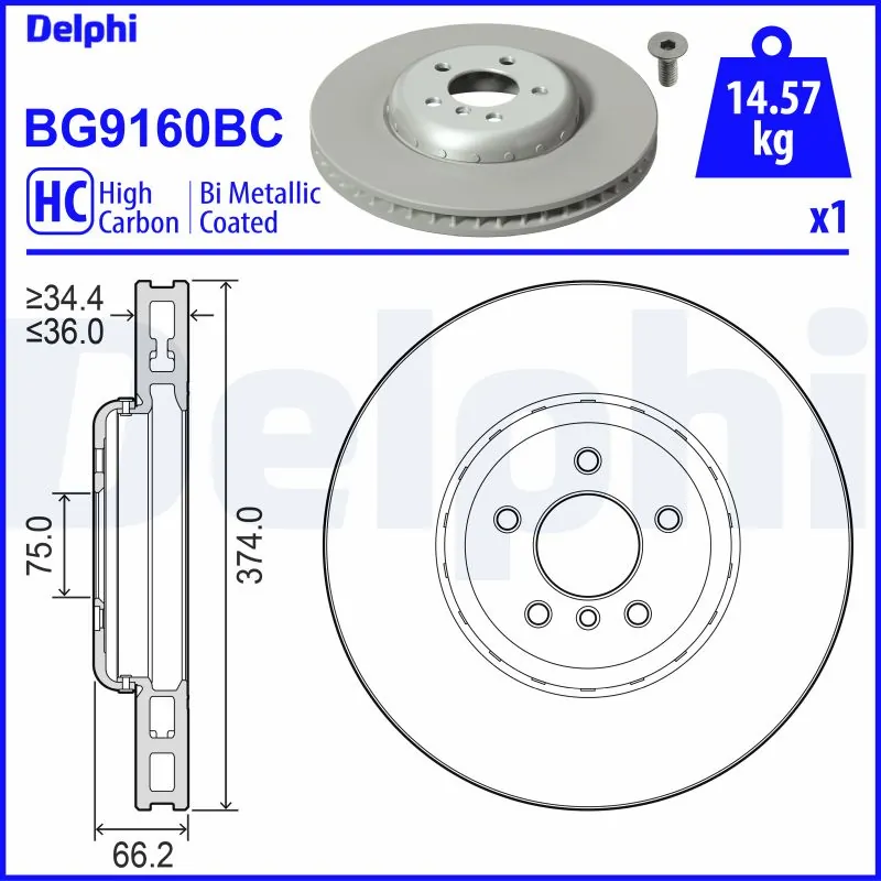 Brake Disc BG9160BC