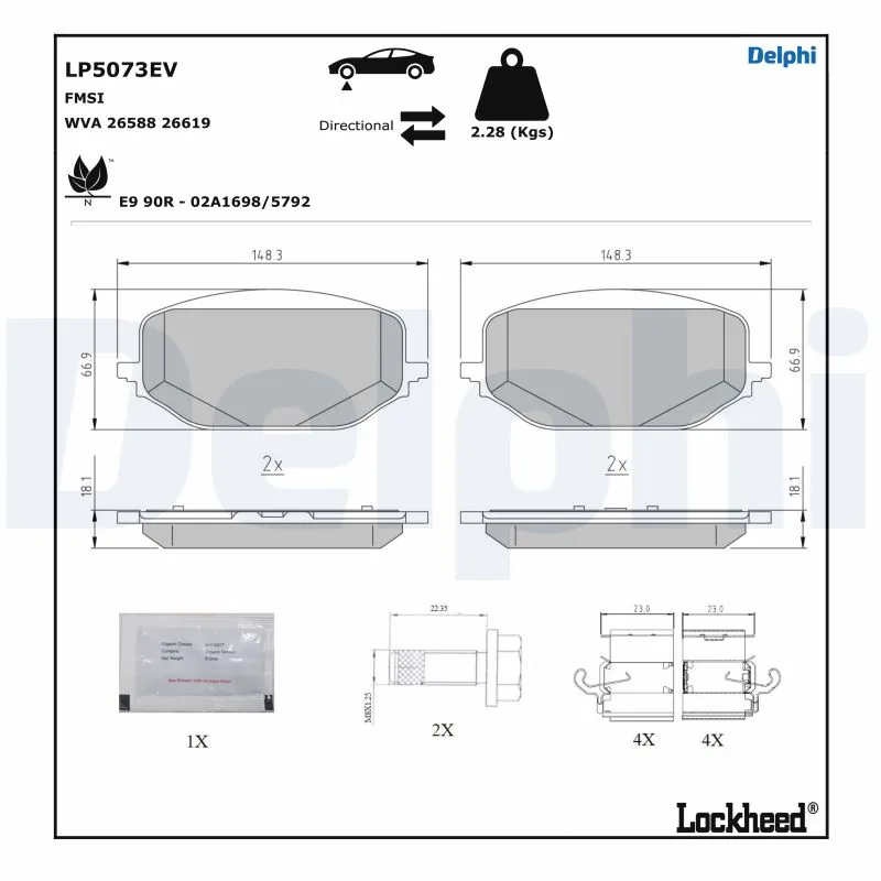 Brake Pad Set, disc brake LP5073EV