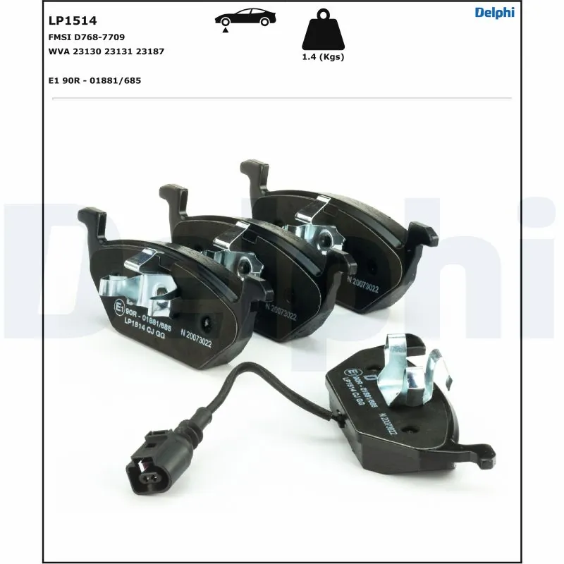 Bremsbelagsatz, Scheibenbremse LP1514