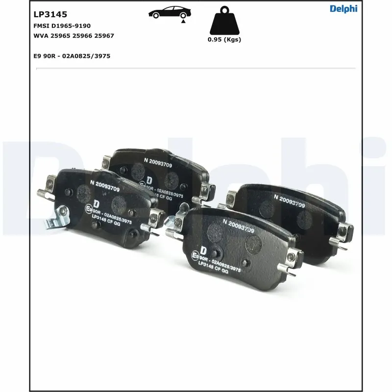 Brake Pad Set, disc brake LP3145