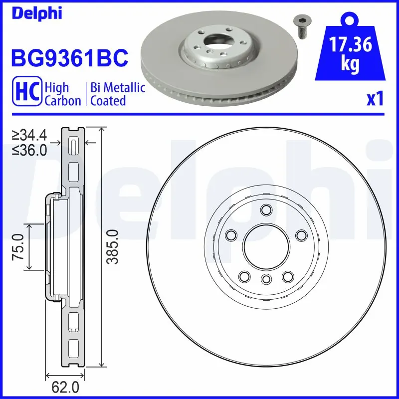 Brake Disc BG9361BC