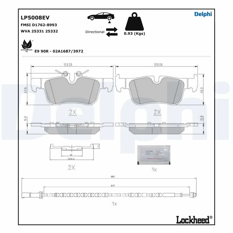 Brake Pad Set, disc brake LP5008EV