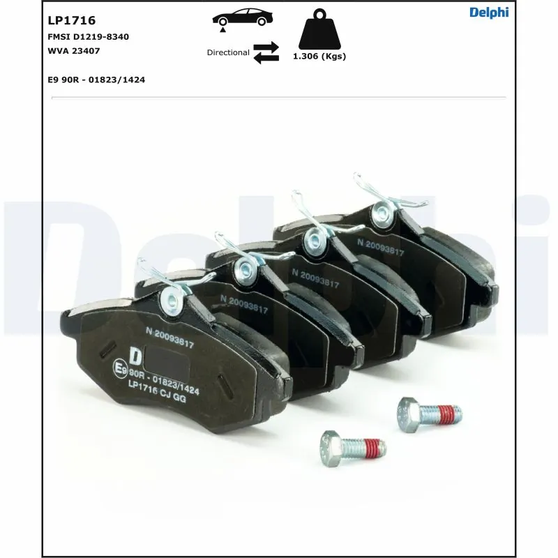 Brake Pad Set, disc brake LP1716