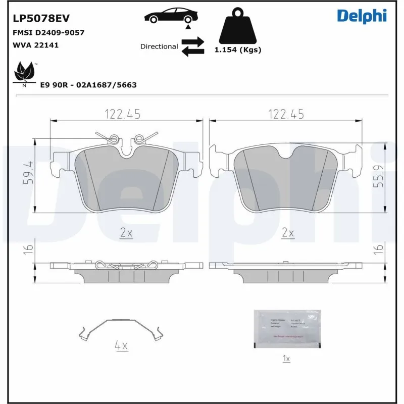 Brake Pad Set, disc brake LP5078EV