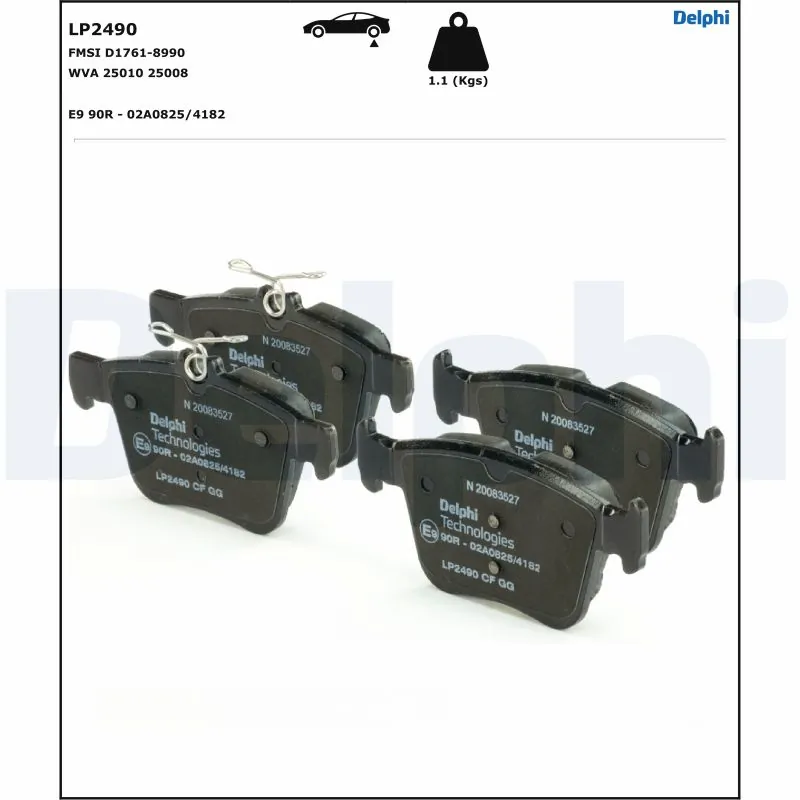 Brake Pad Set, disc brake LP2490