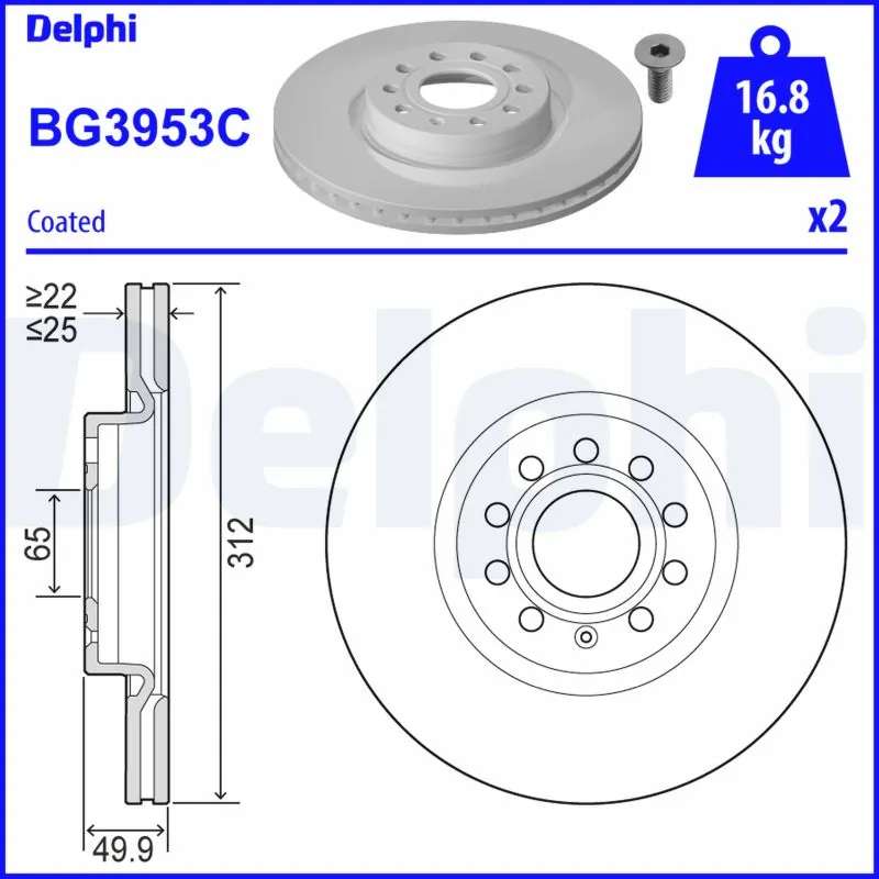 Brake Disc BG3953C