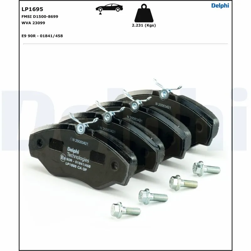 Brake Pad Set, disc brake LP1695