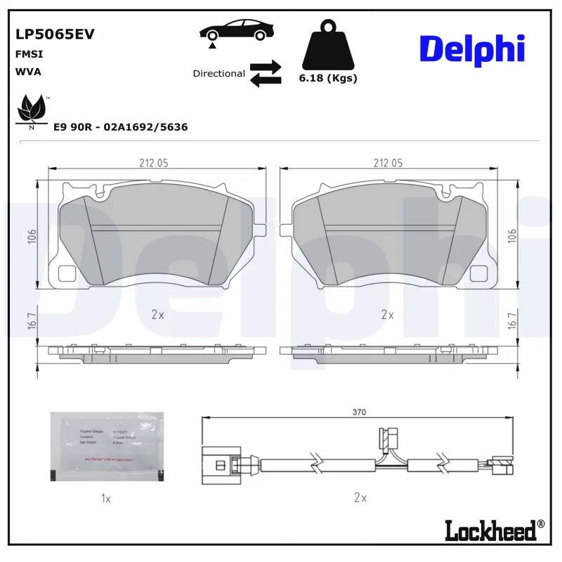 Brake Pad Set, disc brake LP5065EV