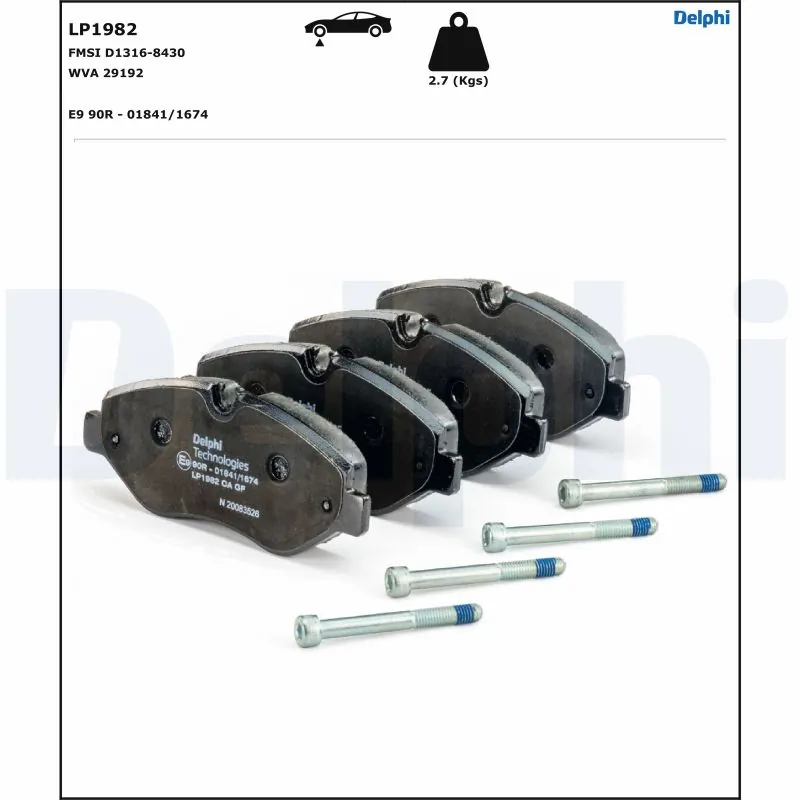 Brake Pad Set, disc brake LP1982