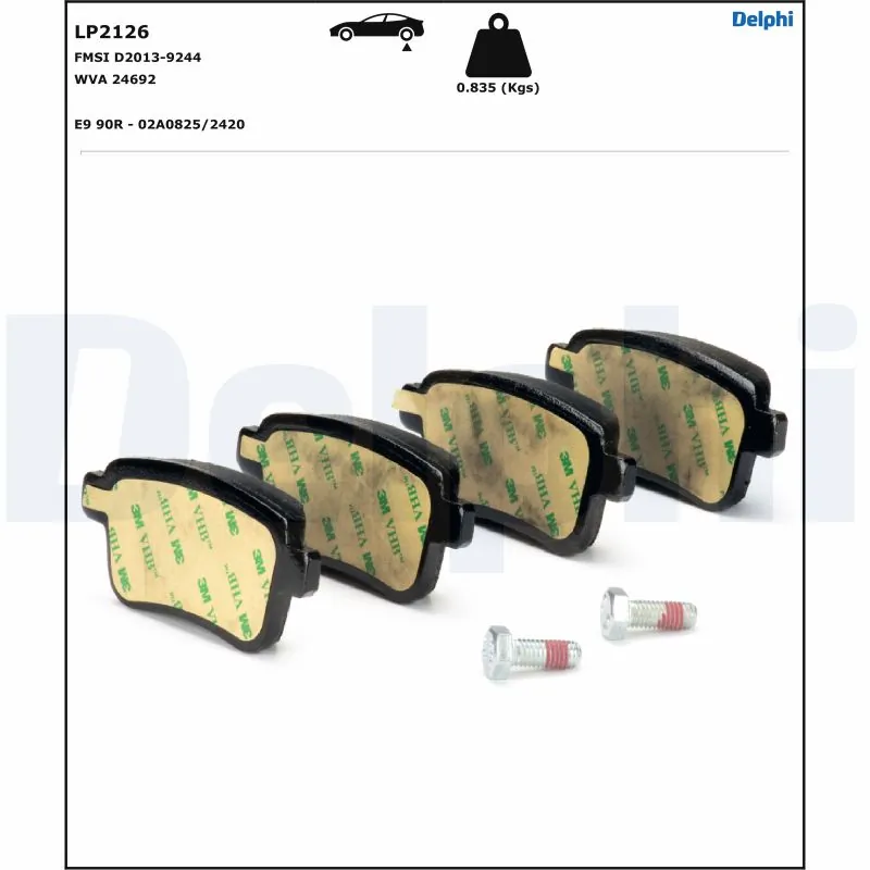 Brake Pad Set, disc brake LP2126