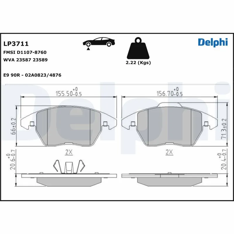 Brake Pad Set, disc brake LP3711