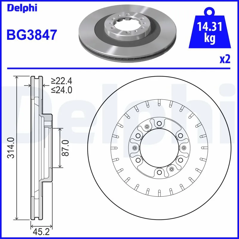 Brake Disc BG3847