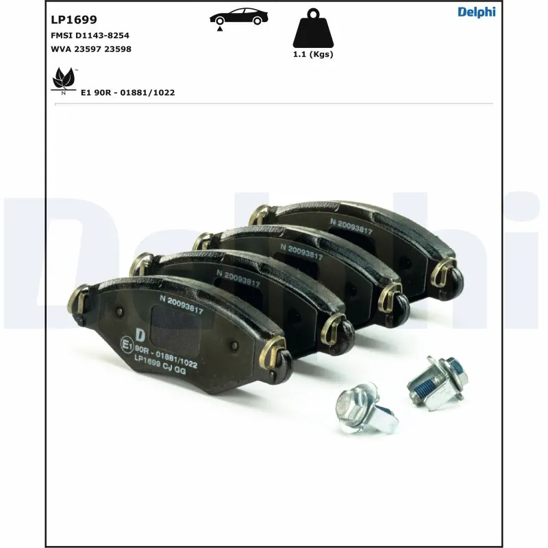 Brake Pad Set, disc brake LP1699