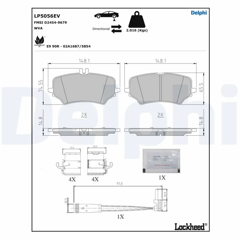 Brake Pad Set, disc brake LP5056EV