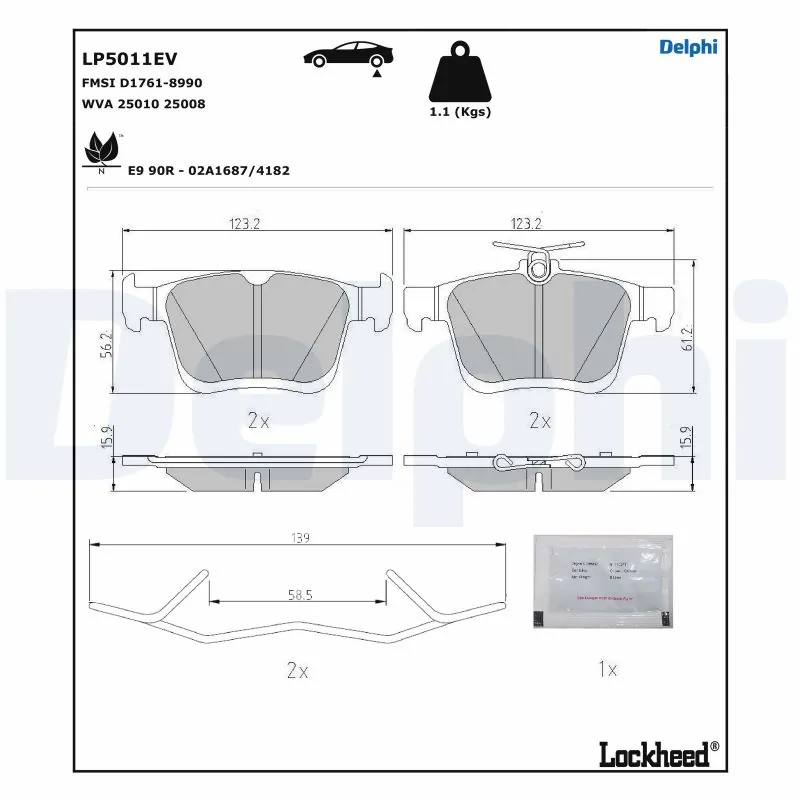 Brake Pad Set, disc brake LP5011EV
