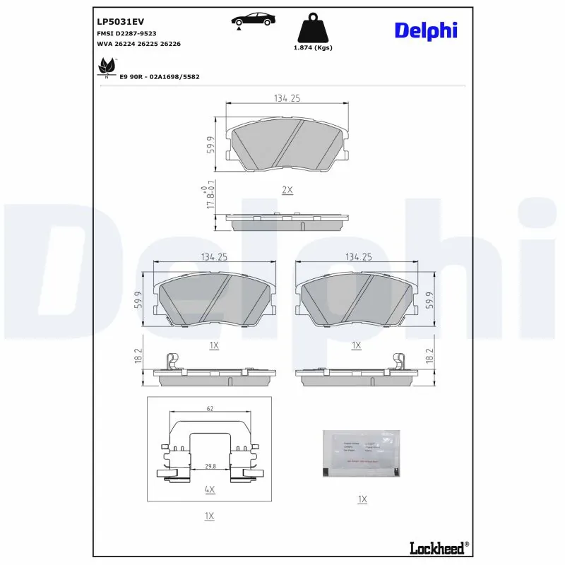 Brake Pad Set, disc brake LP5031EV